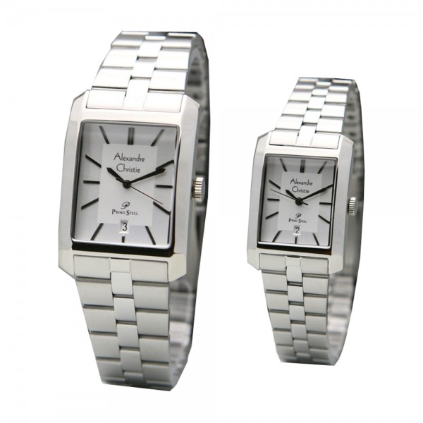 Alexandre Christie AC 1019 Silver White Couple